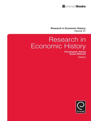 cover image of Research in Economic History, Volume 31